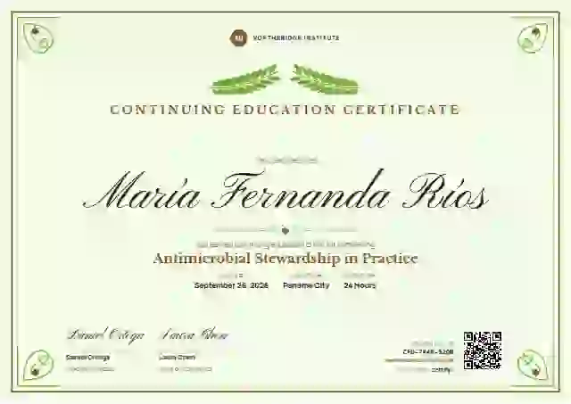 Diploma de Honor Amber No Rosette continuing education certificate template