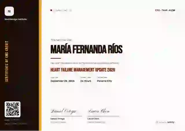 Vertical Sidebar Terracotta Bold Stripe healthcare and cme certificate template