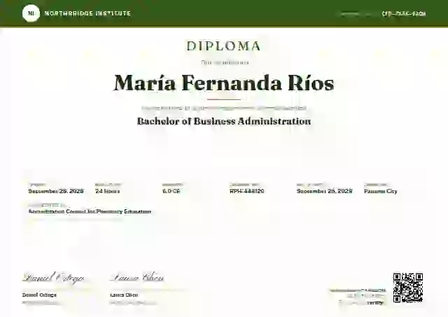 Diploma Subfields Olive No Seal academic diploma certificate template