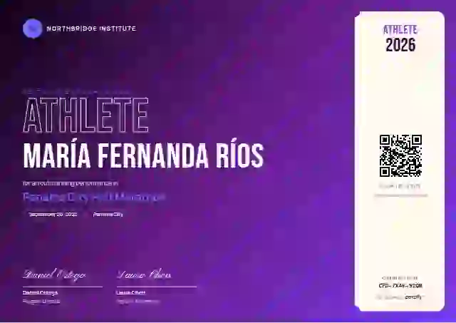 Festival Ultramarine Plain sports certificate template