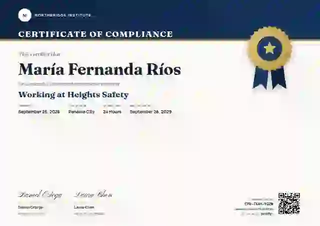 Seal Masthead Azure Short Band compliance and safety certificate template