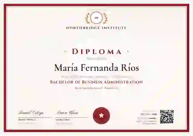 Academic Crest Crimson academic diploma certificate template