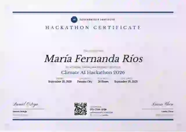 Letterpress Azure Heavy Rule hackathon certificate template