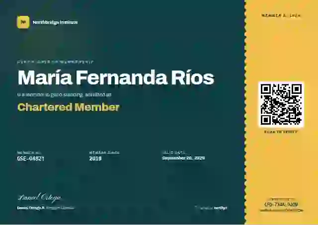 Plantilla de certificado Pass de membresía