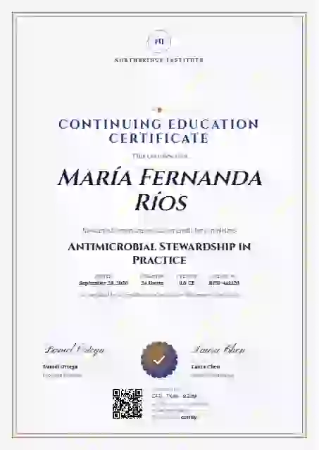 Portrait Classic Ultramarine No Flourish continuing education certificate template