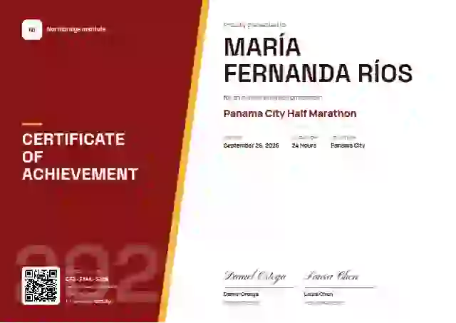 Split Panel Scarlet Bold Ghost sports certificate template