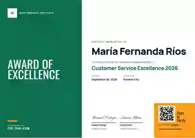 Color Block Green awards and achievement certificate template