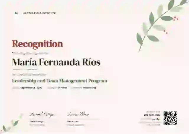 Botanical Scarlet Dmserif Manrope latin america certificate template