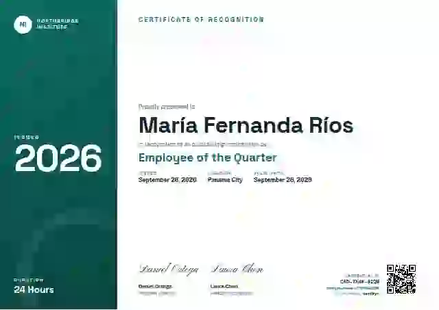 Level Ladder Lagoon Narrow Panel employee recognition certificate template