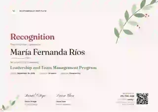 Botanical Blush latin america certificate template