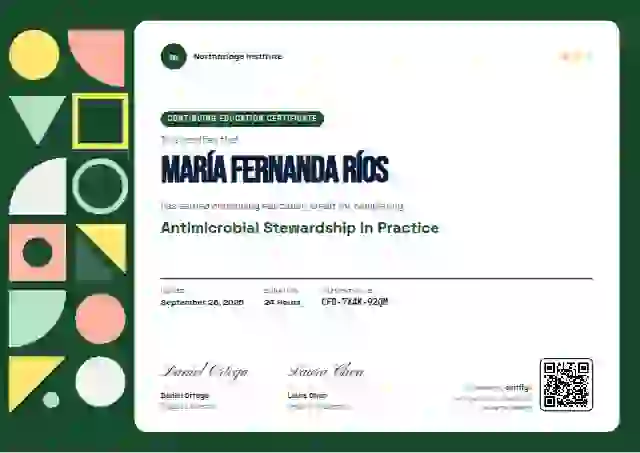 Geometric Forest Bebas Spacegrotesk continuing education certificate template