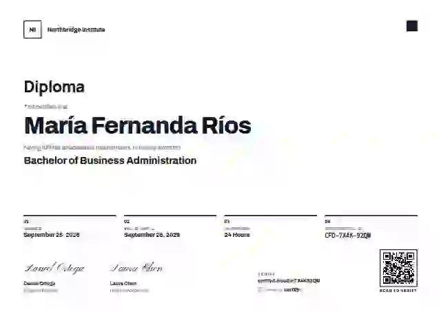 Swiss Grid Mono Small Square academic diploma certificate template