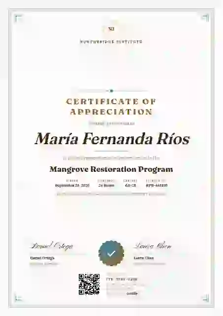 Portrait Classic Amber Thin Frame volunteer appreciation certificate template