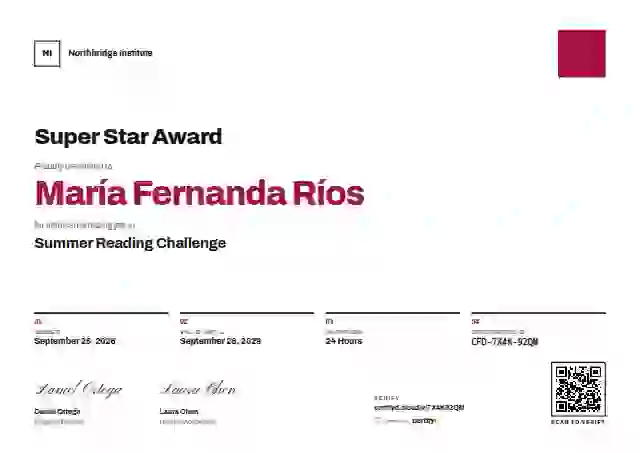Swiss Grid Pink Large Square school and kids certificate template