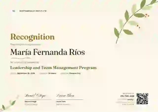 Botanical Golden latin america certificate template