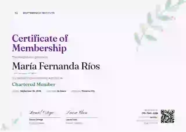 Botanical Lavender Faint Leaves membership certificate template