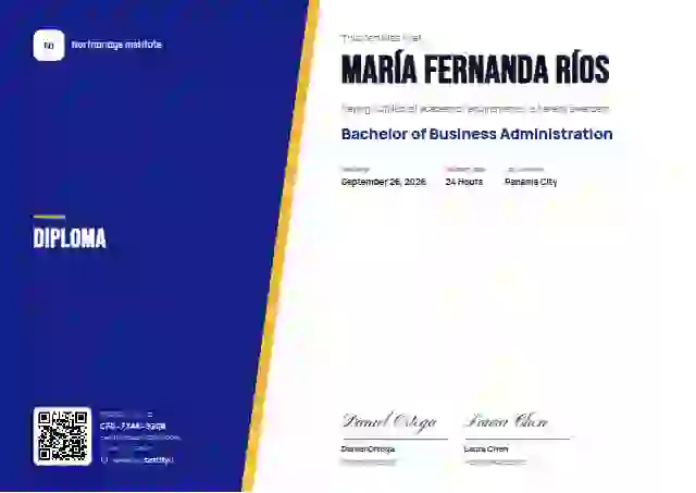 Split Panel Ultramarine No Ghost academic diploma certificate template