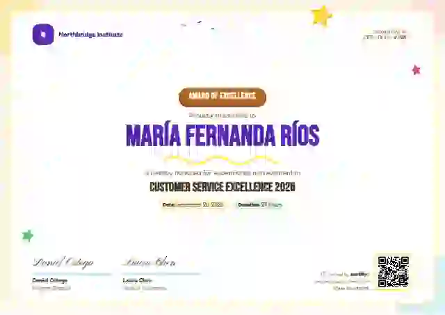 Plantilla de certificado Playful Sunrise Dotted de premios y logros
