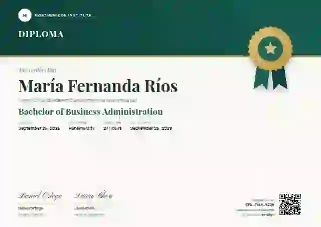 Seal Masthead Seafoam Tall Band academic diploma certificate template