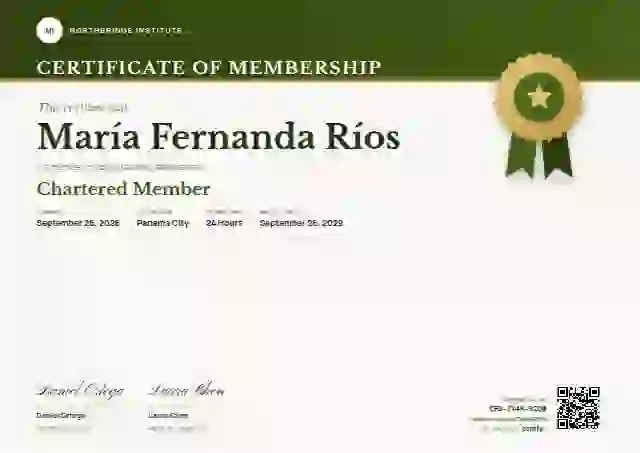 Seal Masthead Lime Short Band membership certificate template