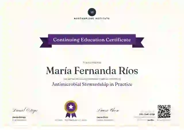 Ribbon Banner Amethyst Soft continuing education certificate template