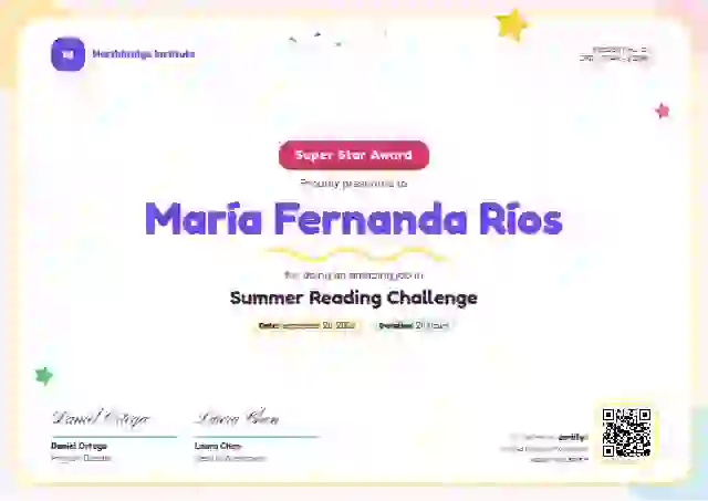 Playful Candy school and kids certificate template