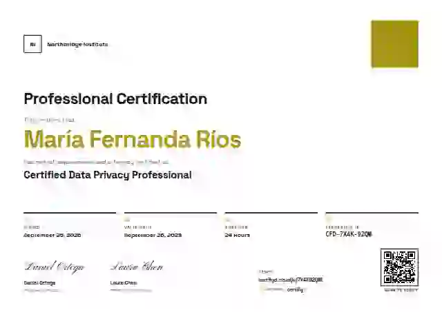 Swiss Grid Marigold Huge Square professional certification certificate template