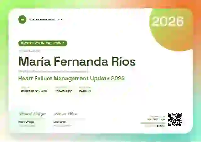 Aurora Gradient Fern Round Card healthcare and cme certificate template