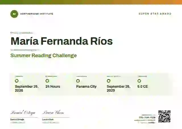 Training Timeline Soft Lime Thick Bar school and kids certificate template