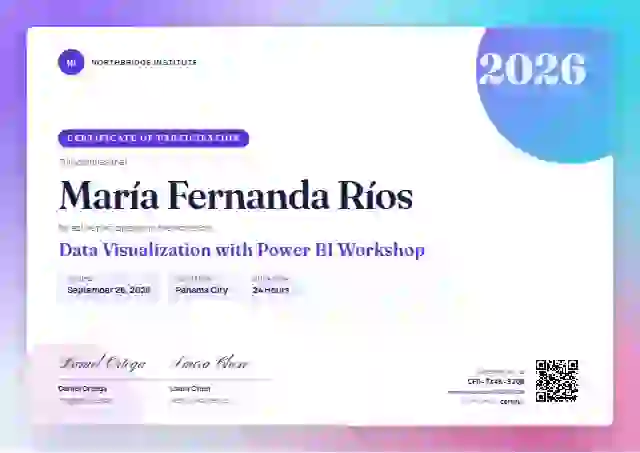Aurora Gradient Violet Sharp Card webinar and workshop certificate template