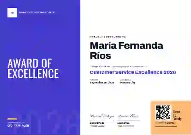 Plantilla de certificado Color Block Indigo Oswald Archivo de premios y logros