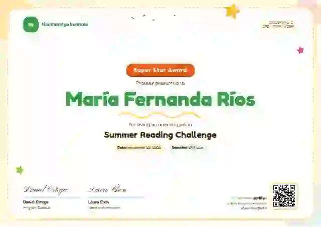 Playful Sunny school and kids certificate template