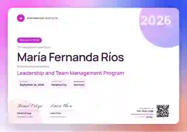 Aurora Gradient Fuchsia Faint Orb latin america certificate template