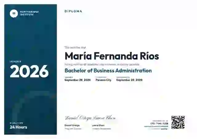 Level Ladder Cerulean Narrow Panel academic diploma certificate template