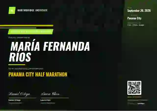 Sports Dynamic Lime sports certificate template