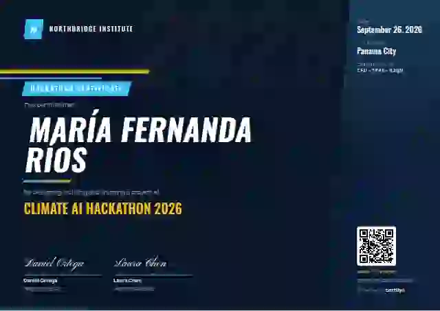 Plantilla de certificado Sports Dynamic Cyan de hackatón