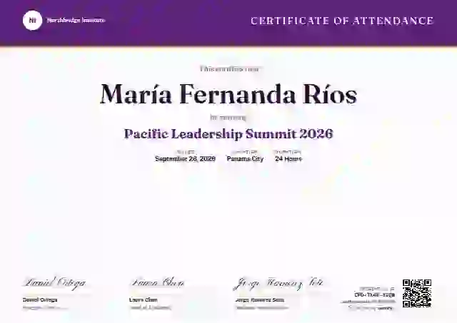 Triple Signature Orchid No Emblem event attendance certificate template
