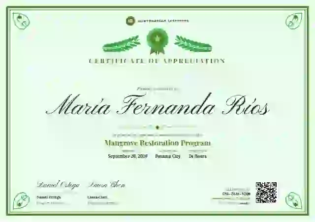 Diploma de Honor Lime Bold Frame volunteer appreciation certificate template