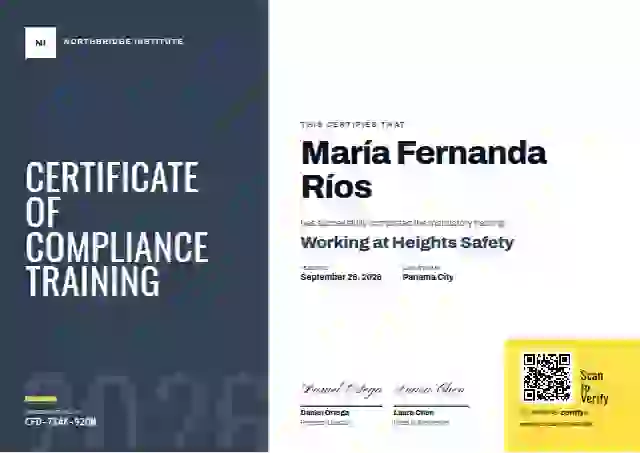 Color Block Slate Oswald Archivo compliance and safety certificate template