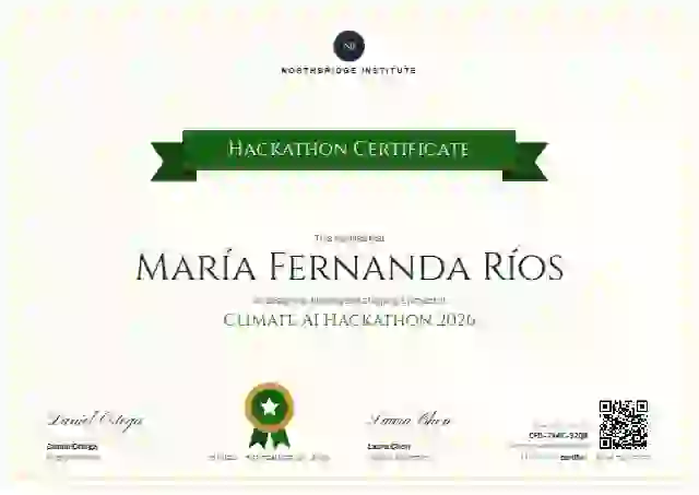 Ribbon Banner Meadow Plain hackathon certificate template