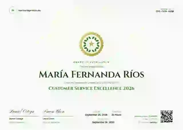 Plantilla de certificado Medallion Fern No Ribbon de premios y logros