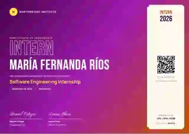 Festival Magenta Plain internship certificate template