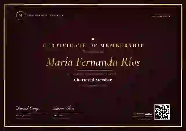 Luxury Foil Ruby Gold Heavy Foil membership certificate template