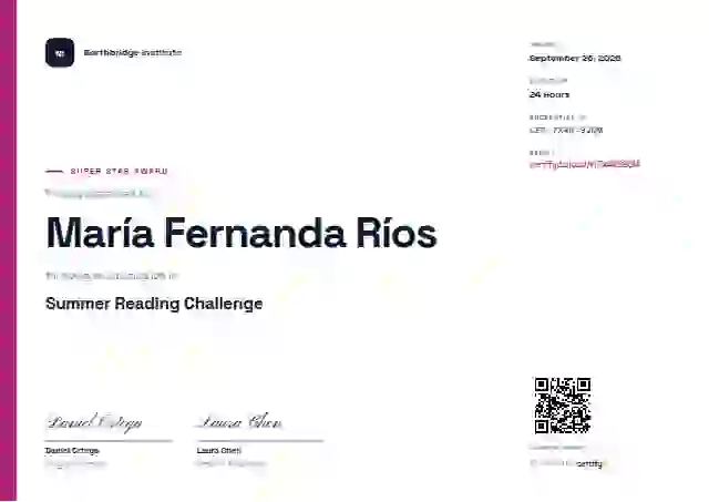Modern Minimal Raspberry Wide Bar school and kids certificate template