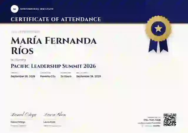 Seal Masthead Ultramarine Short Band event attendance certificate template