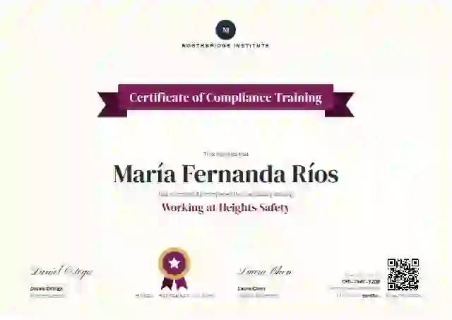 Ribbon Banner Magenta Soft compliance and safety certificate template