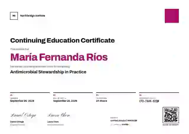 Swiss Grid Magenta Large Square continuing education certificate template