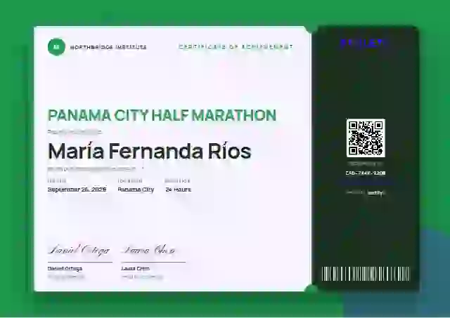 Workshop Ticket Jade Wide Margin sports certificate template