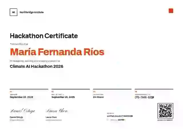 Swiss Grid Orange Small Square hackathon certificate template