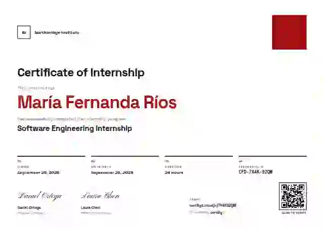 Swiss Grid Red Huge Square internship certificate template